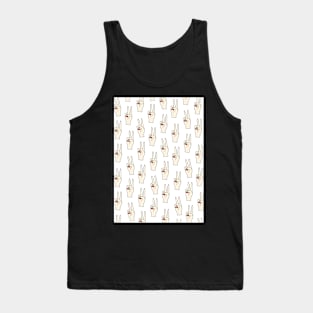 Hands pattern, Hands with red nails print, Nails, Pattern, Funny art, Modern art, Wall art, Print, Minimalistic, Modern, Humor Tank Top